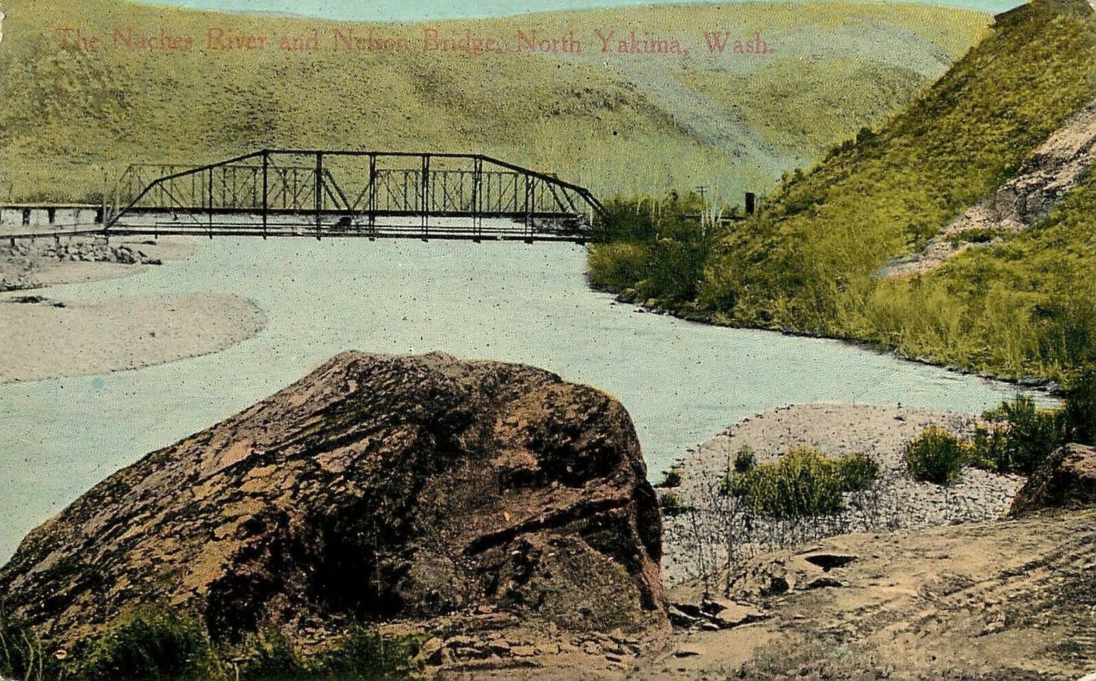 Nelson Bridge with the Northern Pacific Railway branch line to Cowiche in the background