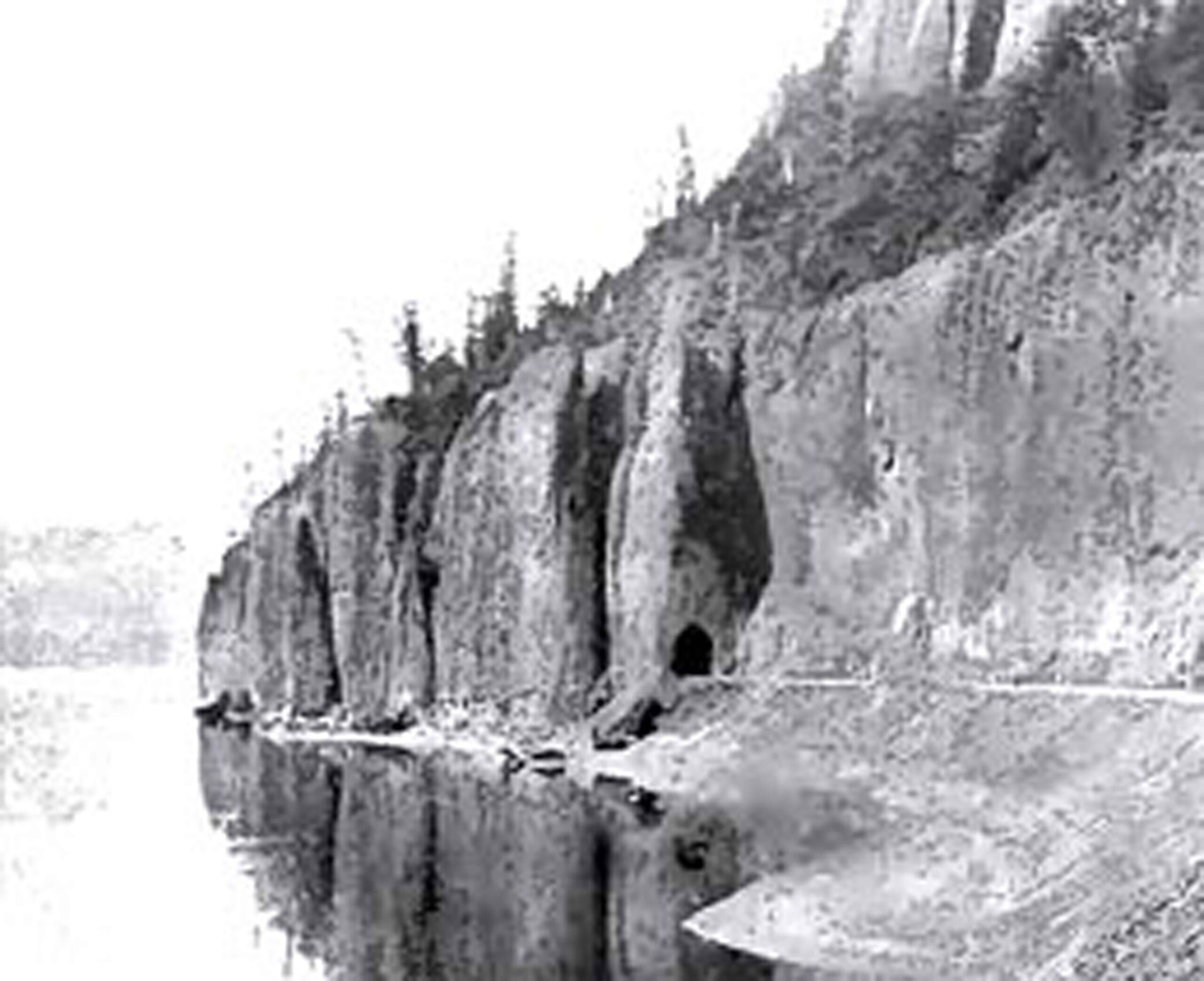 Cape Horn Tunnel 1 on Spokane Portland Seattle railway by Columbia River Gorge